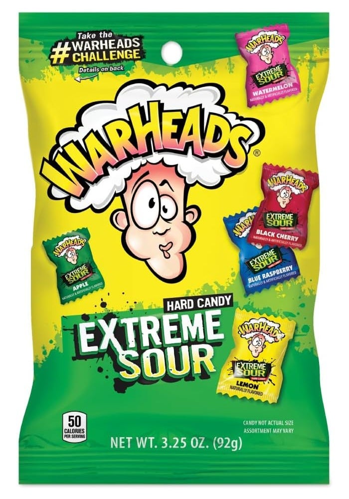 Warheads Extreme Sour Hard Candy 3.25oz Assorted Flavors - Image 1